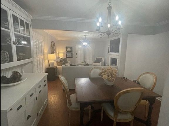 Open concept between dining and living room (furniture not included)