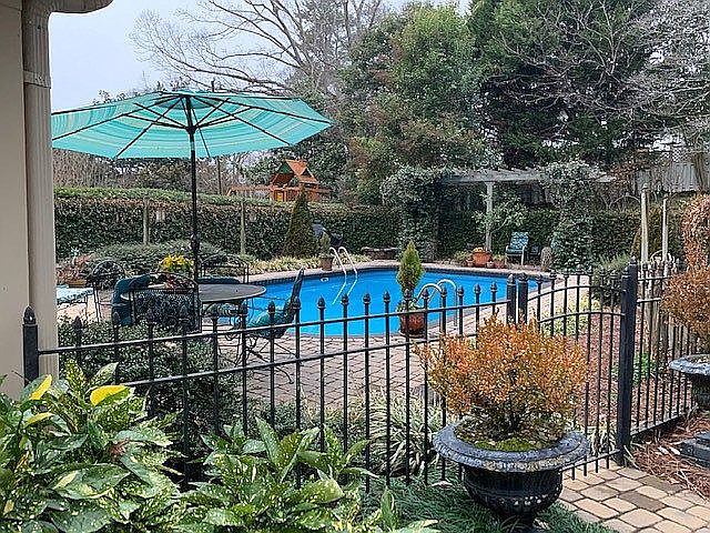 Private backyard pool