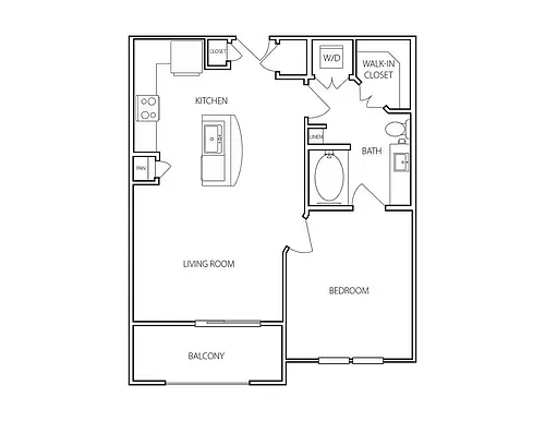 Floor plan 1 Bedroom