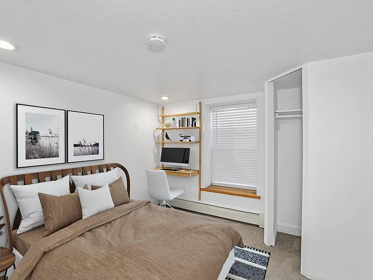 Bedroom 1. This image shows a virtually furnished space. Bedrooms come unfurnished.