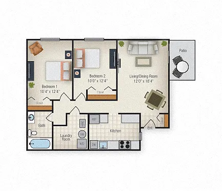 Floor plan Two Bedroom
