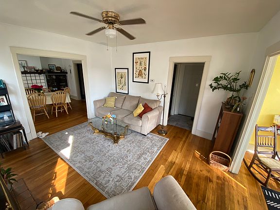 Hardwood floor living room