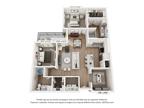 Floor plan B6 - Cyan