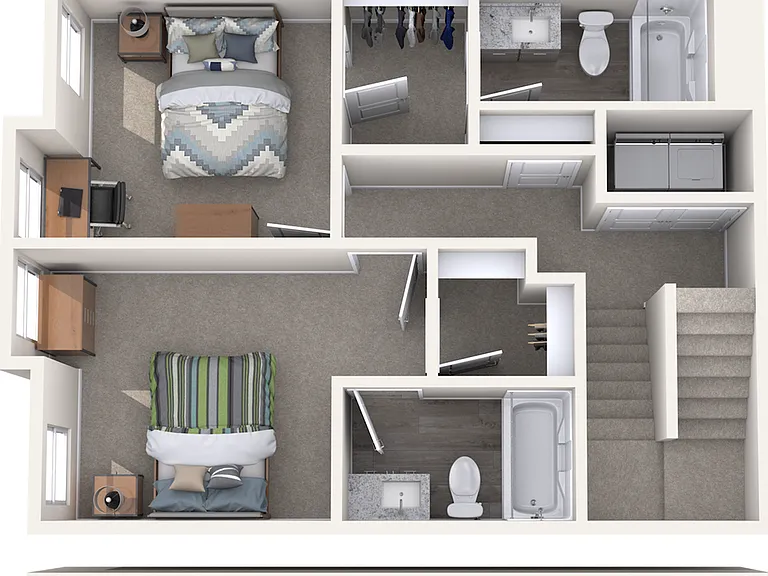 The Row at the Stadium 4x4.5 Floor Plan The Row at the Stadium 4x4.5 Floor Plan