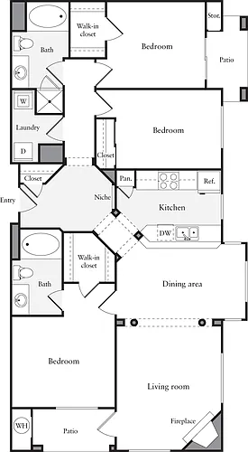 Floor plan 3+ Bedrooms A
