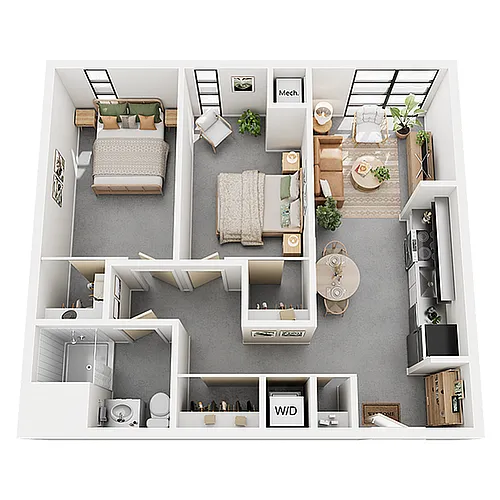 Floor plan Two Bedroom