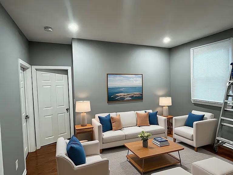 Living Room - AI Staged