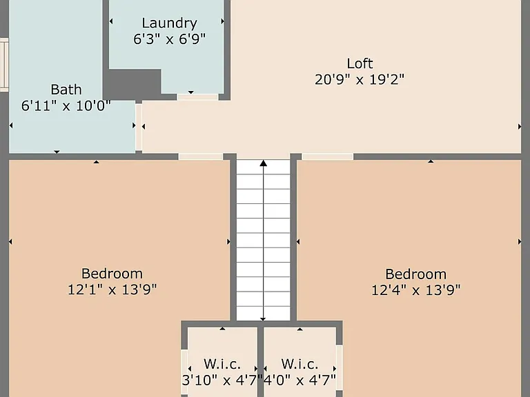 Upstairs floor plan