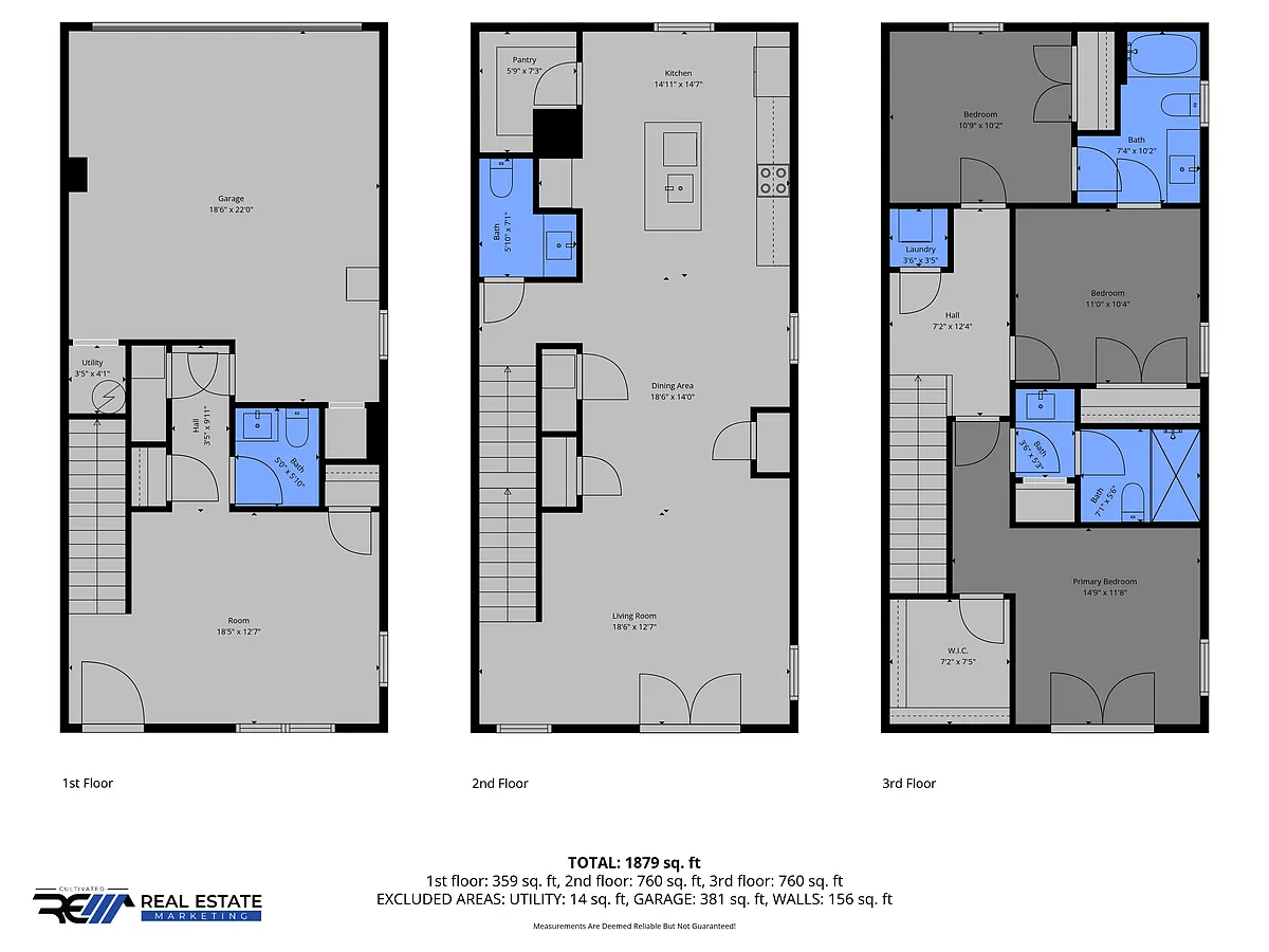 Floor plan 3 Story Townhome