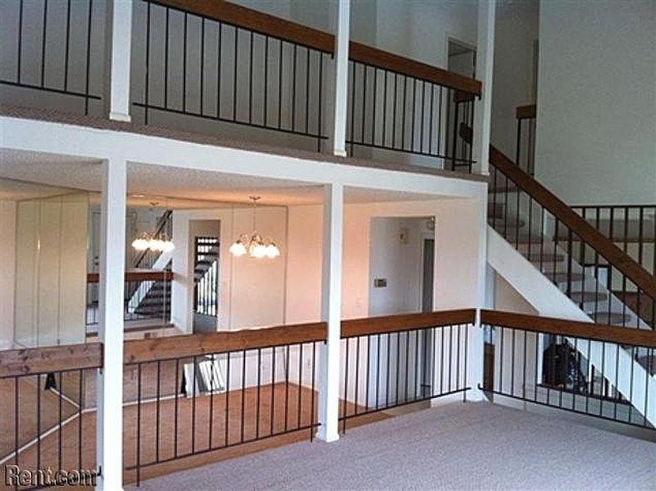 Living room to Loft and Dining room