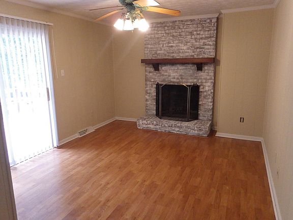 Family room with wood burning FP