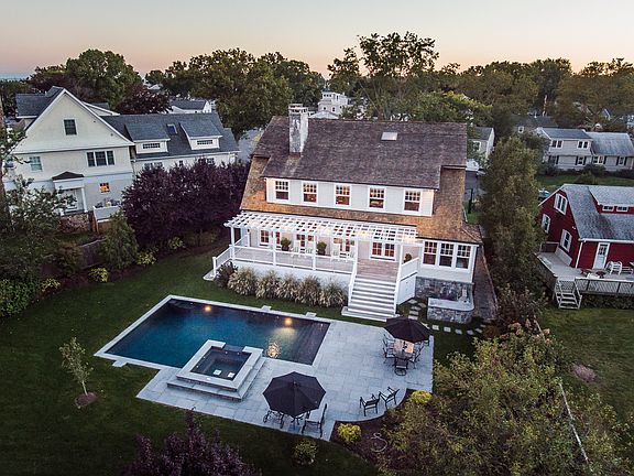 Aerial - steps to beach