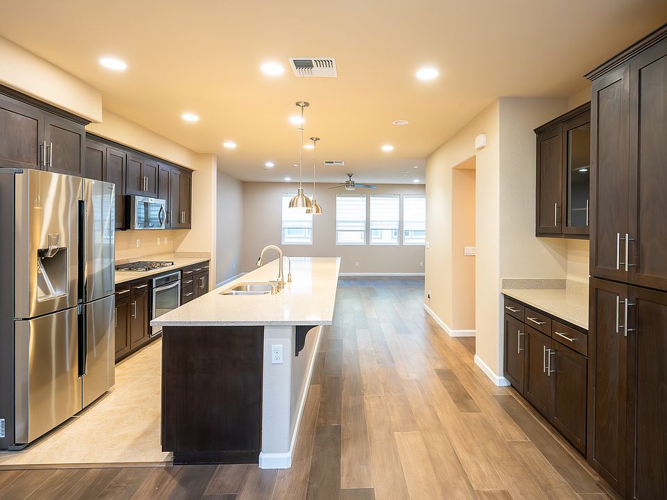 Kitchen, family room & living room