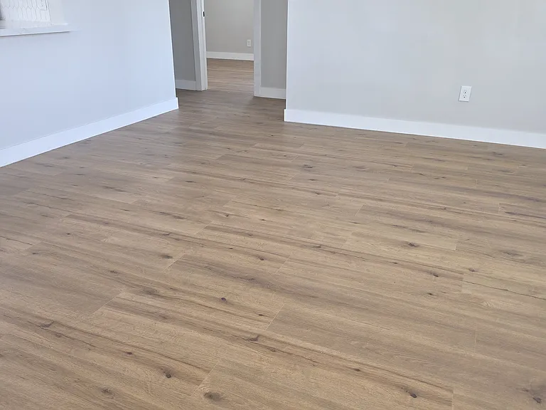Living room view into hallway