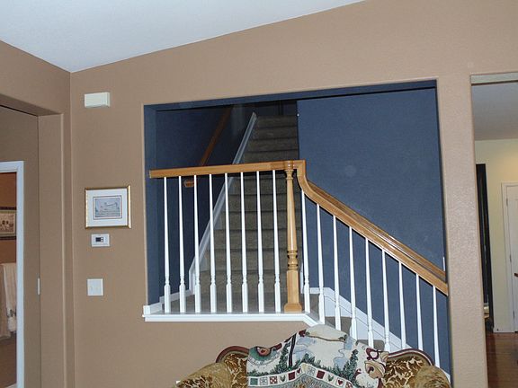 stairs off living area