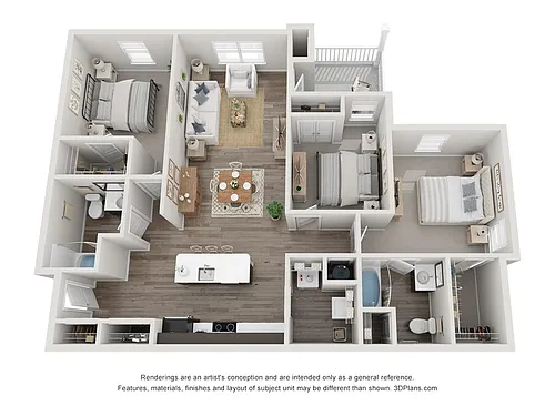 Floor plan The Majestic w/ Garage | Renovated