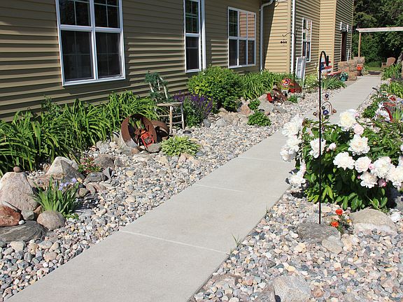 East to front entry