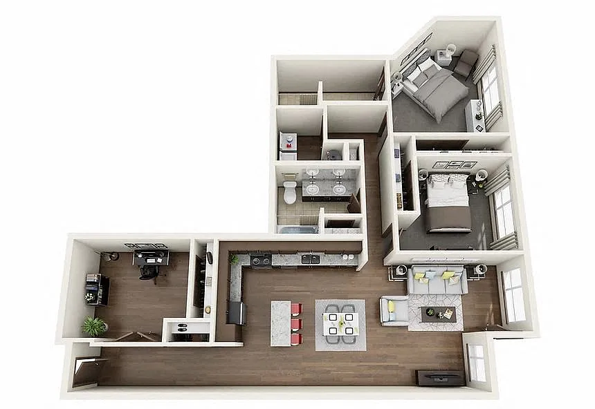 Floor plan 2 Bed L