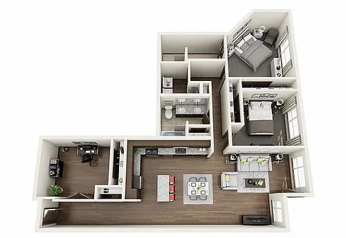 Floor plan 2 Bed L