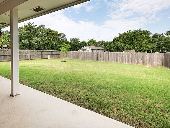 Completely fenced yard