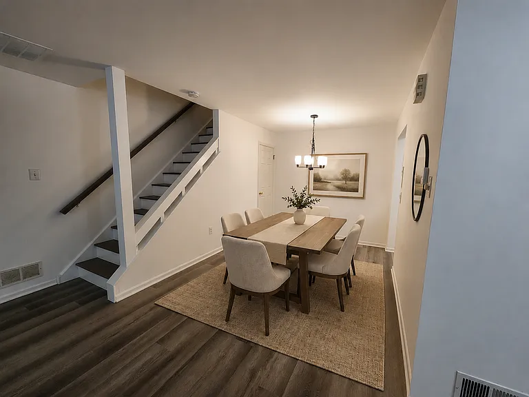 Dining room open to kitchen