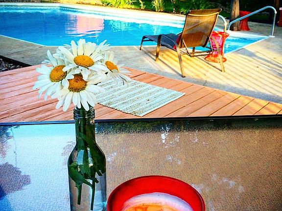 Pool view from deck