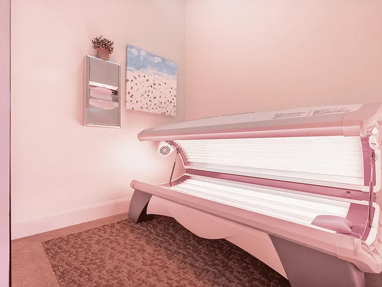 Relax and recharge with on-site red light therapy.