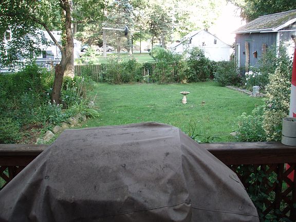 backyard from kitchen deck