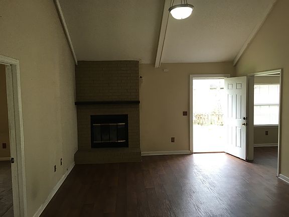 Living room with fireplace