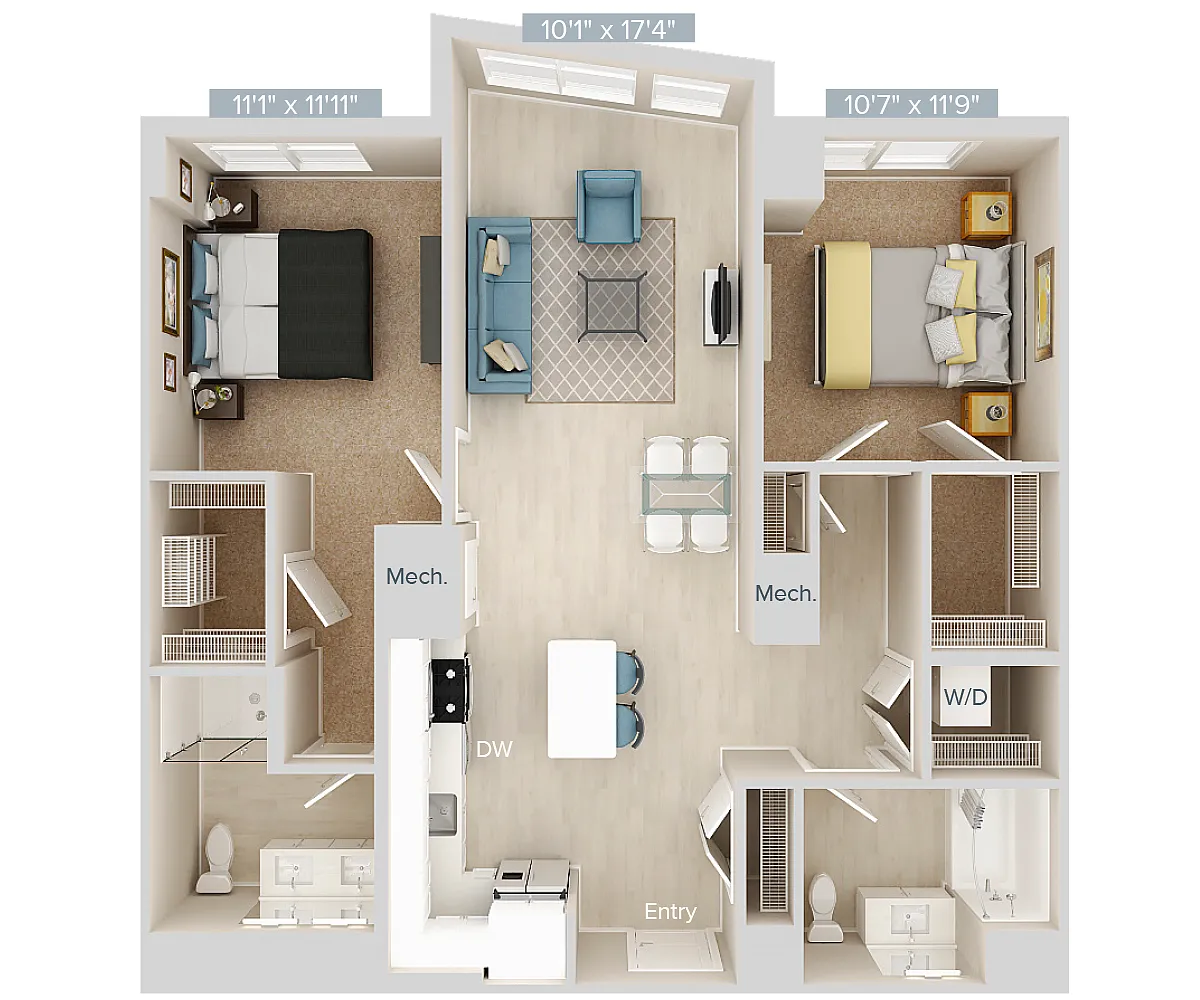Floor plan B1U-1067