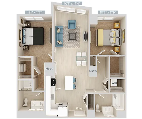 Floor plan B1U-1067