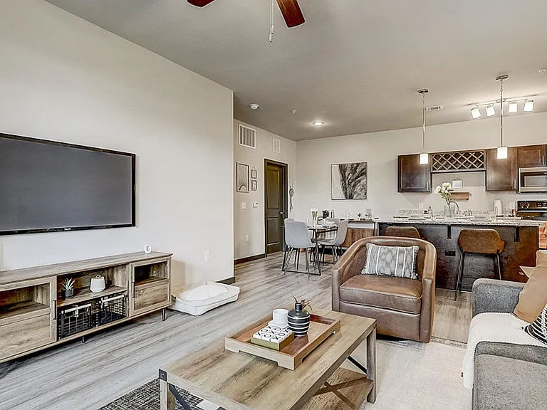 Expansive contemporary living space with seamless flow