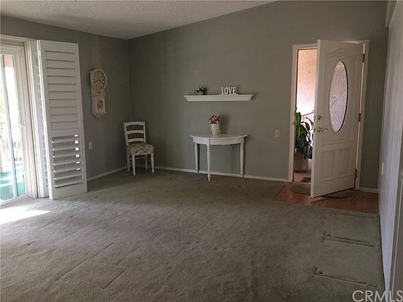 Spacious living room with vaulted ceiling