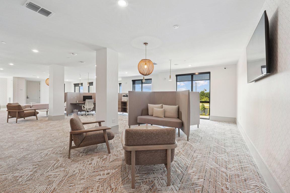 Coworking Lounge with Computers and Printers