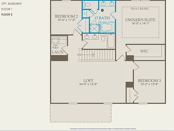 Aspire Floor Plan, Quick Move-In Home, Floor 2