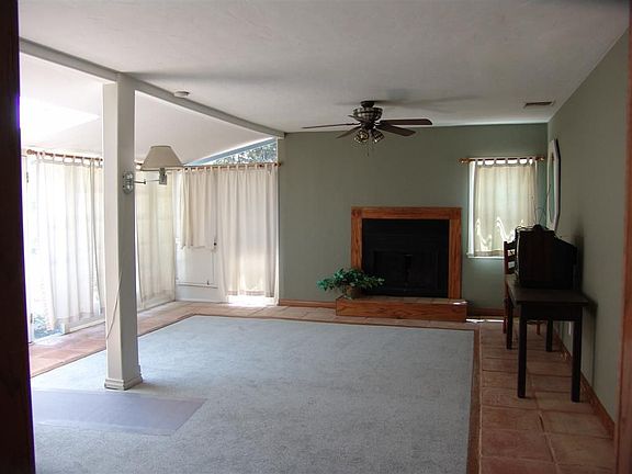 Bright Living Room with Fireplace