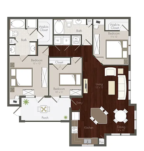Floor plan C2-HC - 3x2