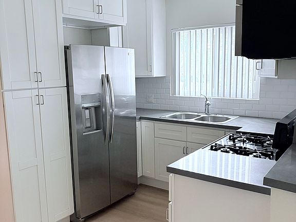 modern large kitchen; lots of cabinets