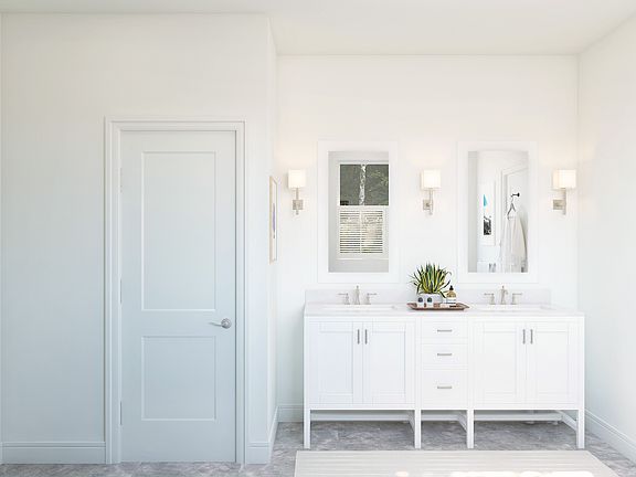 Primary bath with dual sinks