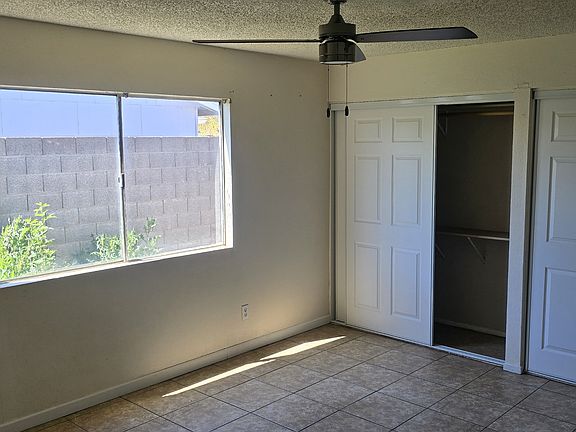 Master bedroom with large closets