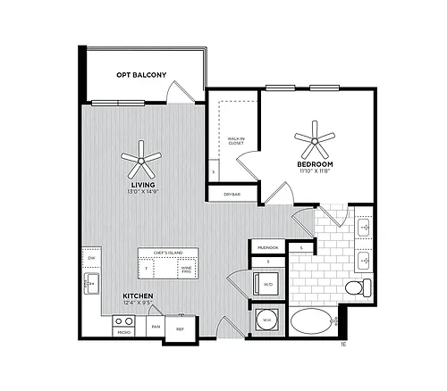 Floor plan Chevron Renovated