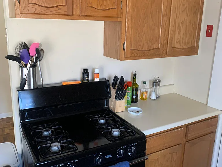 part of kitchen, gas stove