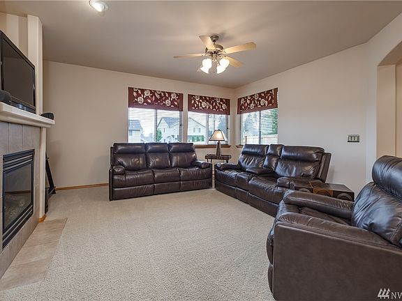 Living room includes gas fireplace