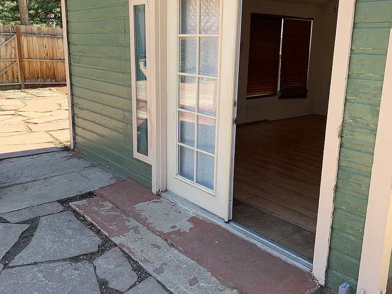 entrance to detached studio