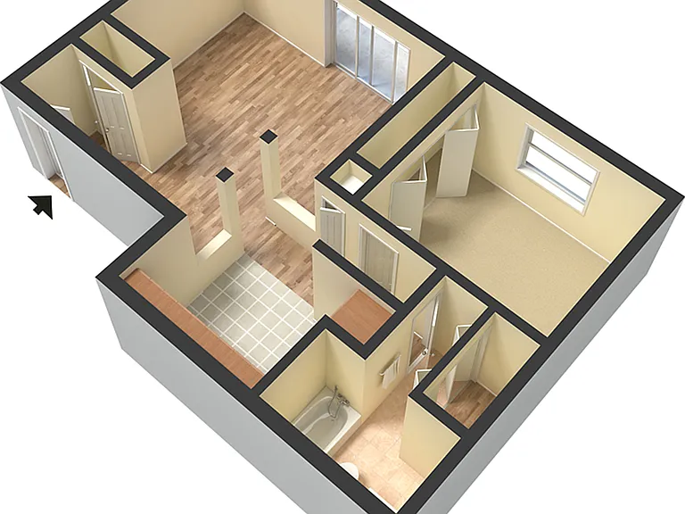 1 Bedroom (2) 1 Bedroom (2)