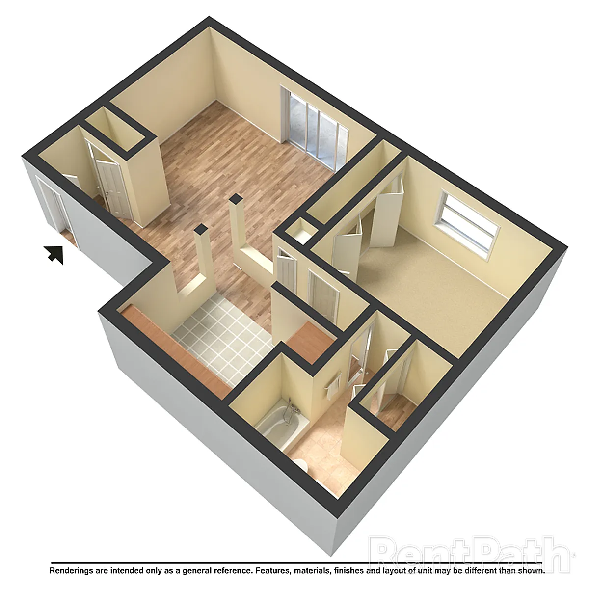 Floor plan 1x1D