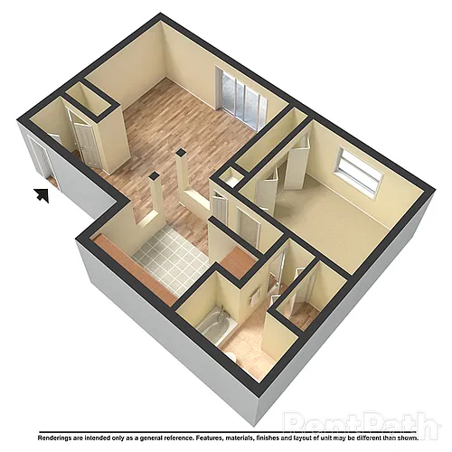 Floor plan 1x1F