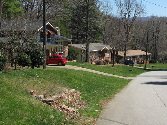 View left down the street