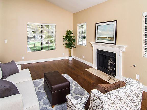 Living room with fireplace