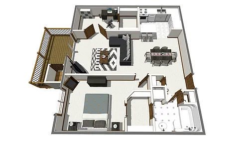 Floor plan The Graystone Loft